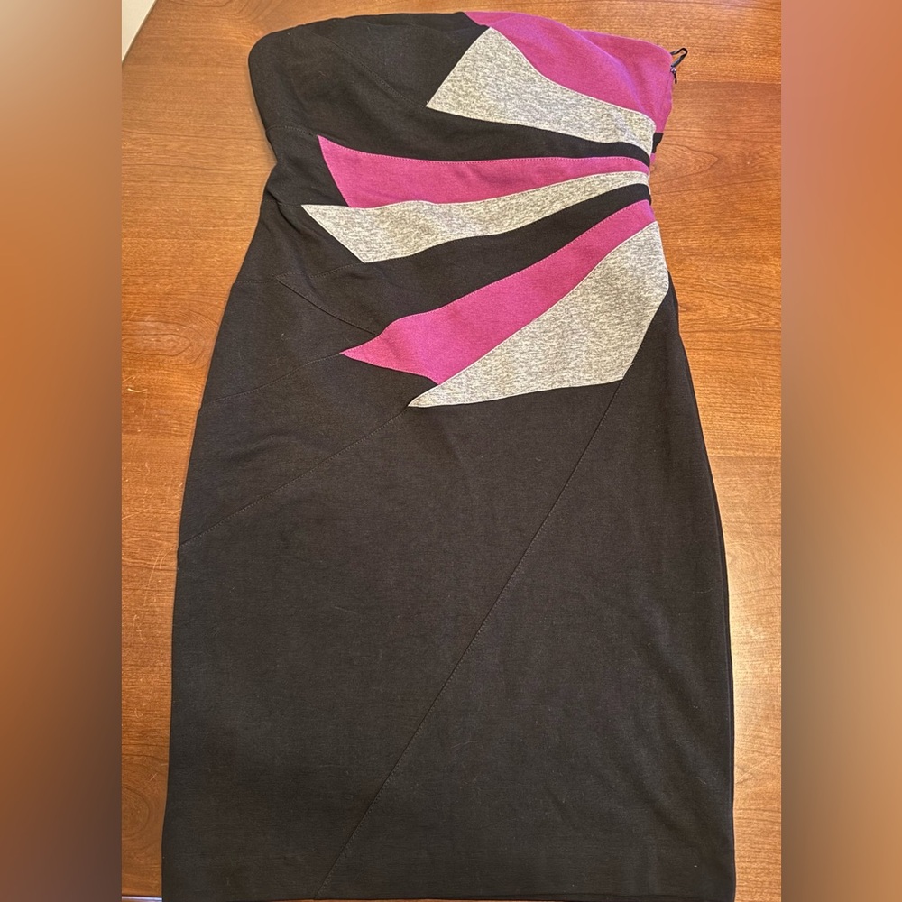 Arden B Black and Purple Pencil Skirt